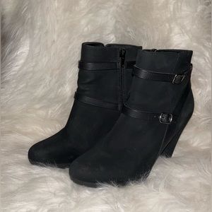 Whitemt. Black Heeled Booties  Size: 7.5